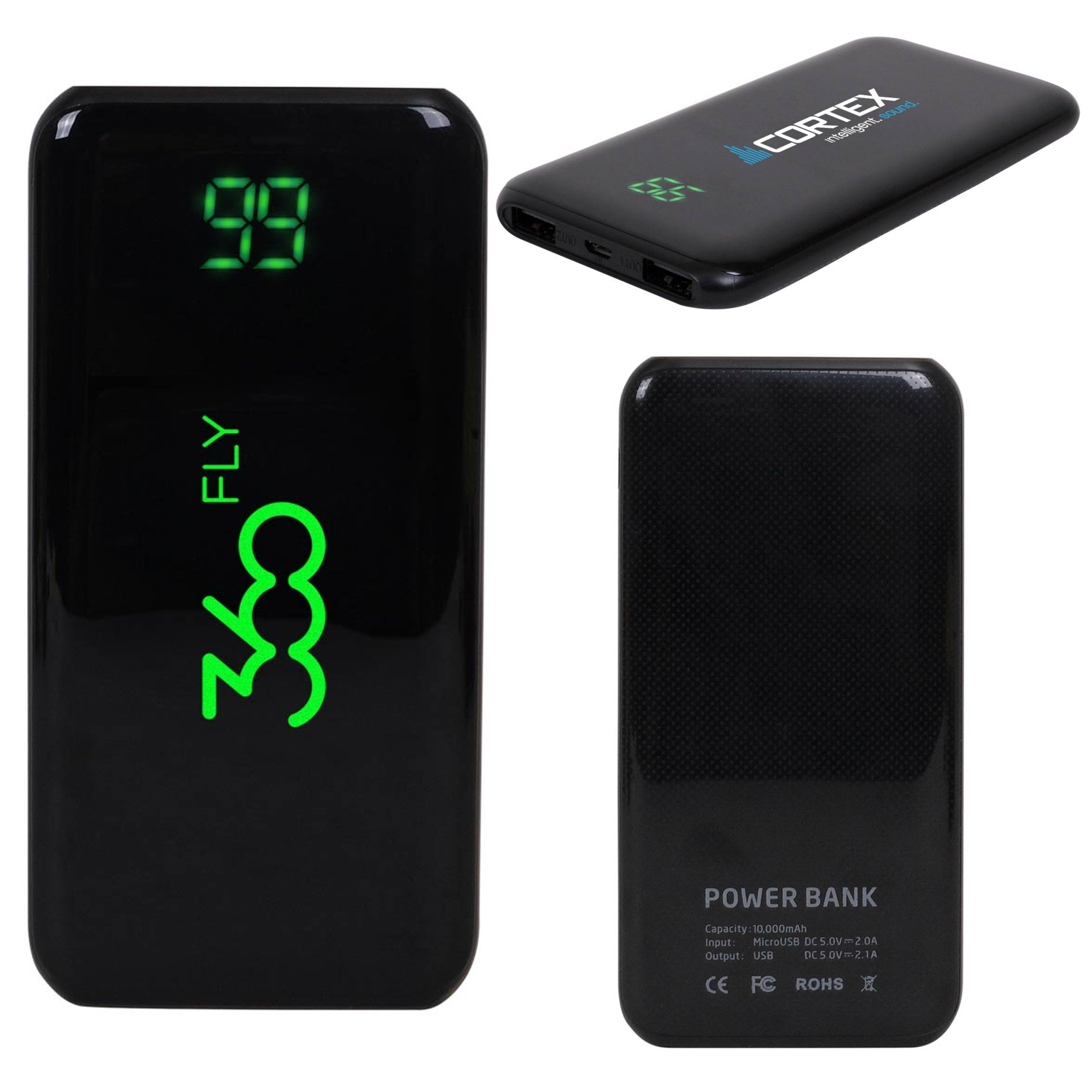 Wireless Power Bank Battery Display 10,000 mAh Eco Promotional